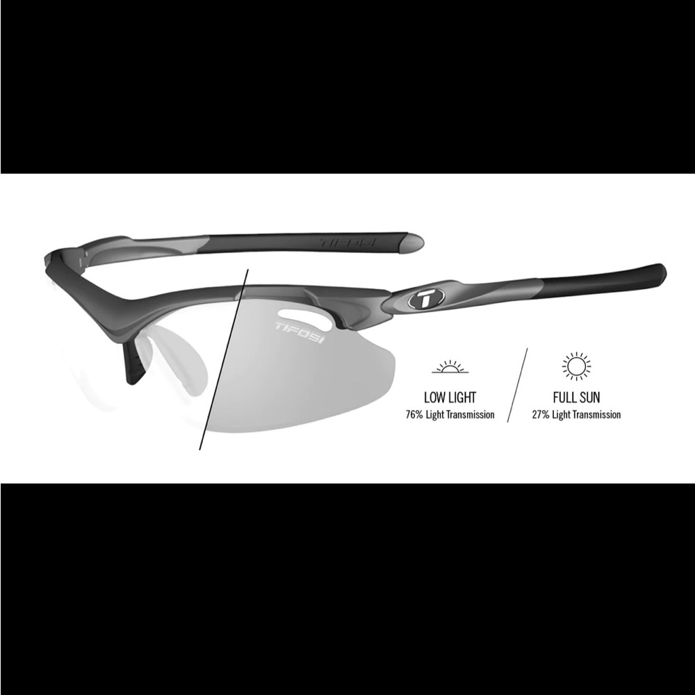 Tifosi Optics Tyrant 2.0 Multi-Sport Gunmetal Fototec Sunglasses with Case